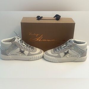 NIB Vintage Havana Grey/White/Silver Always High Top Sneakers Size 6.5